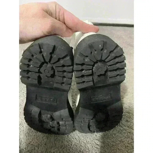 Sincerely Jules White Hippie Slip on Boots Size 8 Chunky Sole - Picture 8 of 9